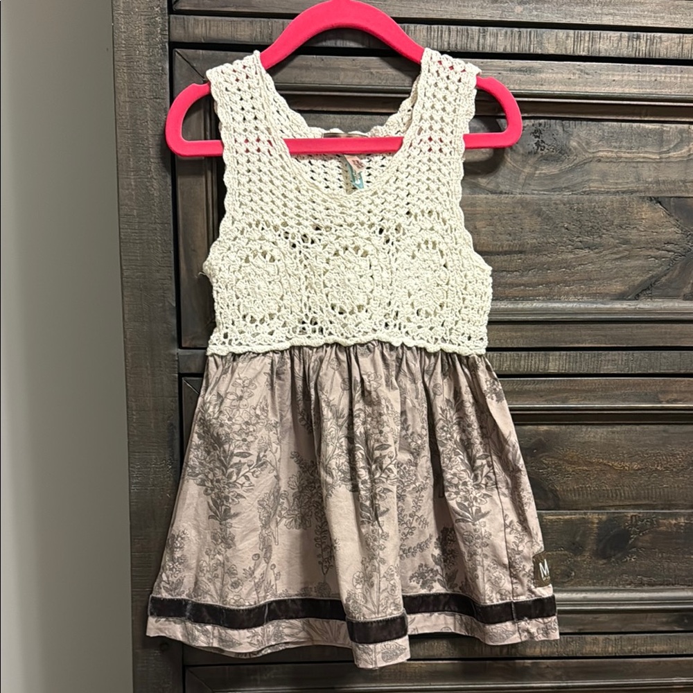 Matilda Jane Elegant Cream and Brown Kids tunic top